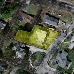 91 Exeter St, Newton MA 02465-2808 aerial view