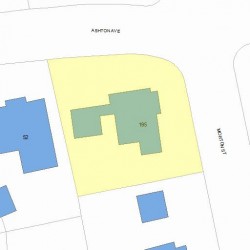 195 Morton St, Newton MA  02459-1522 plot plan