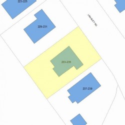 233 Langley Rd, Newton MA  02459-2357 plot plan