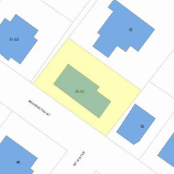 45 Bennington St, Newton MA  02458-1901 plot plan
