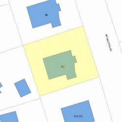 107 Withington Rd, Newton MA 02460-2037 plot plan