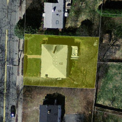 132 Cherry St, Newton MA 02465-1239 aerial view