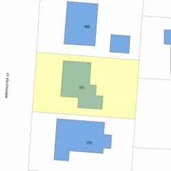 166 Winchester St, Newton MA 02461-2130 plot plan