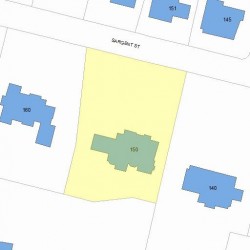150 Sargent St, Newton MA 02458-2345 plot plan
