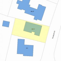 49 Salisbury Rd, Newton MA 02458-1947 plot plan
