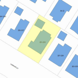 233 Tremont St, Newton MA  02458-2111 plot plan