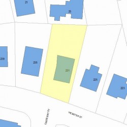 231 Webster St, Newton MA 02465-1851 plot plan
