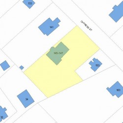 145 Cypress St, Newton MA 02459-2225 plot plan