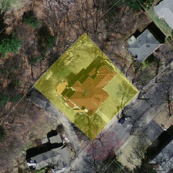 56 Clearwater Rd, Newton MA  02462-1104 aerial view