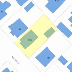 98 Hawthorn St, Newton MA 02458-1236 plot plan