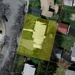 11 Cappy Cir, Newton MA  02465-1204 aerial view