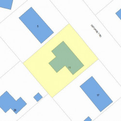11 Deforest Rd, Newton MA  02462-1110 plot plan