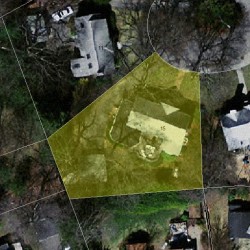 15 Glastonbury Oval, Newton MA  02468-1629 aerial view