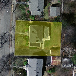 43 Charlotte Rd, Newton MA  02459-1707 aerial view