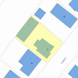 93 Floral St, Newton MA  02461-1543 plot plan