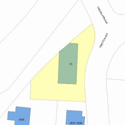 93 Hancock Ave, Newton MA 02459-1752 plot plan