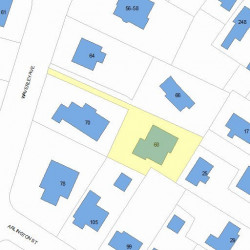 68 Waverley Ave, Newton MA 02458-2135 plot plan