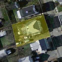 79 Dalby St, Newton MA  02458-1032 aerial view