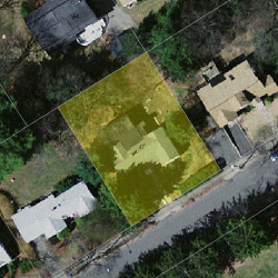 47 Wallace St, Newton MA 02461-1921 aerial view