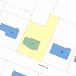 65 Fairmont Ave, Newton MA  02458-2505 plot plan