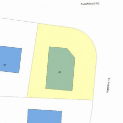 20 Burrage Rd, Newton MA  02459-1231 plot plan
