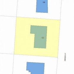 122 Andrew St, Newton MA 02461-2103 plot plan