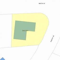 2042 Beacon St, Newton MA  02468-1431 plot plan
