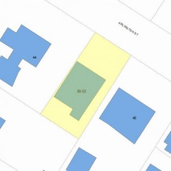50 Arlington St, Newton MA  02458-2424 plot plan
