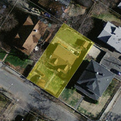 25 Arlington St, Newton MA  02458-2453 aerial view