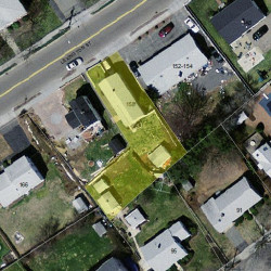 158 Lexington St, Newton MA  02466-1307 aerial view
