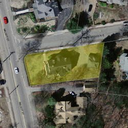 472 Walnut St, Newton MA  02460-2279 aerial view