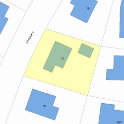 28 Fisher Ave, Newton MA 02461-1117 plot plan