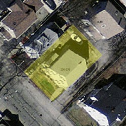 236 Adams St, Newton MA  02458-1203 aerial view