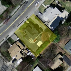 134 Lexington St, Newton MA 02466-1346 aerial view