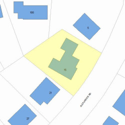 15 Alexander Rd, Newton MA 02461-1830 plot plan