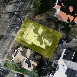 674 Centre St, Newton MA 02458-2328 aerial view