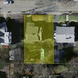 67 Clinton Pl, Newton MA 02459-1117 aerial view