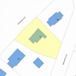 108 Albemarle Rd, Newton MA 02460-1135 plot plan