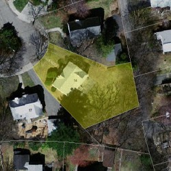 14 Glastonbury Oval, Newton MA 02468-1638 aerial view