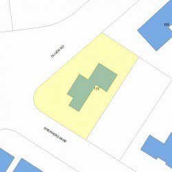 116 Oliver Rd, Newton MA  02468-2308 plot plan