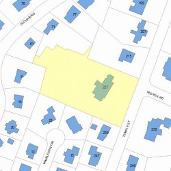 227 Temple St, Newton MA 02465-2332 plot plan