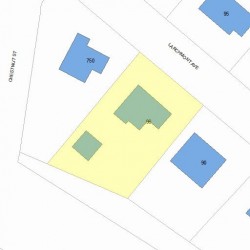 96 Larchmont Ave, Newton MA 02468-2014 plot plan