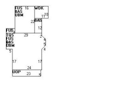 12 Floral St, Newton MA  02461-1245 floor plan