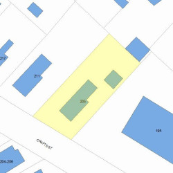 205 Crafts St, Newton MA 02460-1441 plot plan