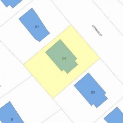 215 Cypress St, Newton MA 02459-2226 plot plan