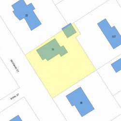 30 Bernard St, Newton MA 02461-1904 plot plan