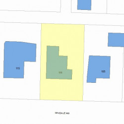 111 Oakdale Rd, Newton MA 02461-1812 plot plan