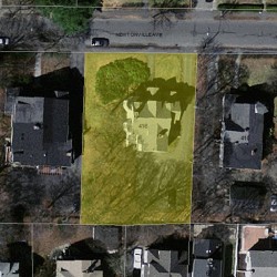 416 Newtonville Ave, Newton MA 02460-1925 aerial view