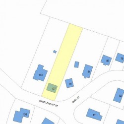 127 Charlemont St, Newton MA  02461-1911 plot plan