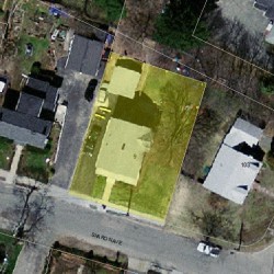 9 Sharon Ave, Newton MA  02466-2516 aerial view